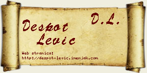 Despot Lević vizit kartica